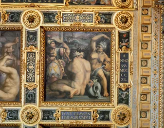 Allégorie de la région du Casentino du plafond du Salone dei Cinquecento, 1565